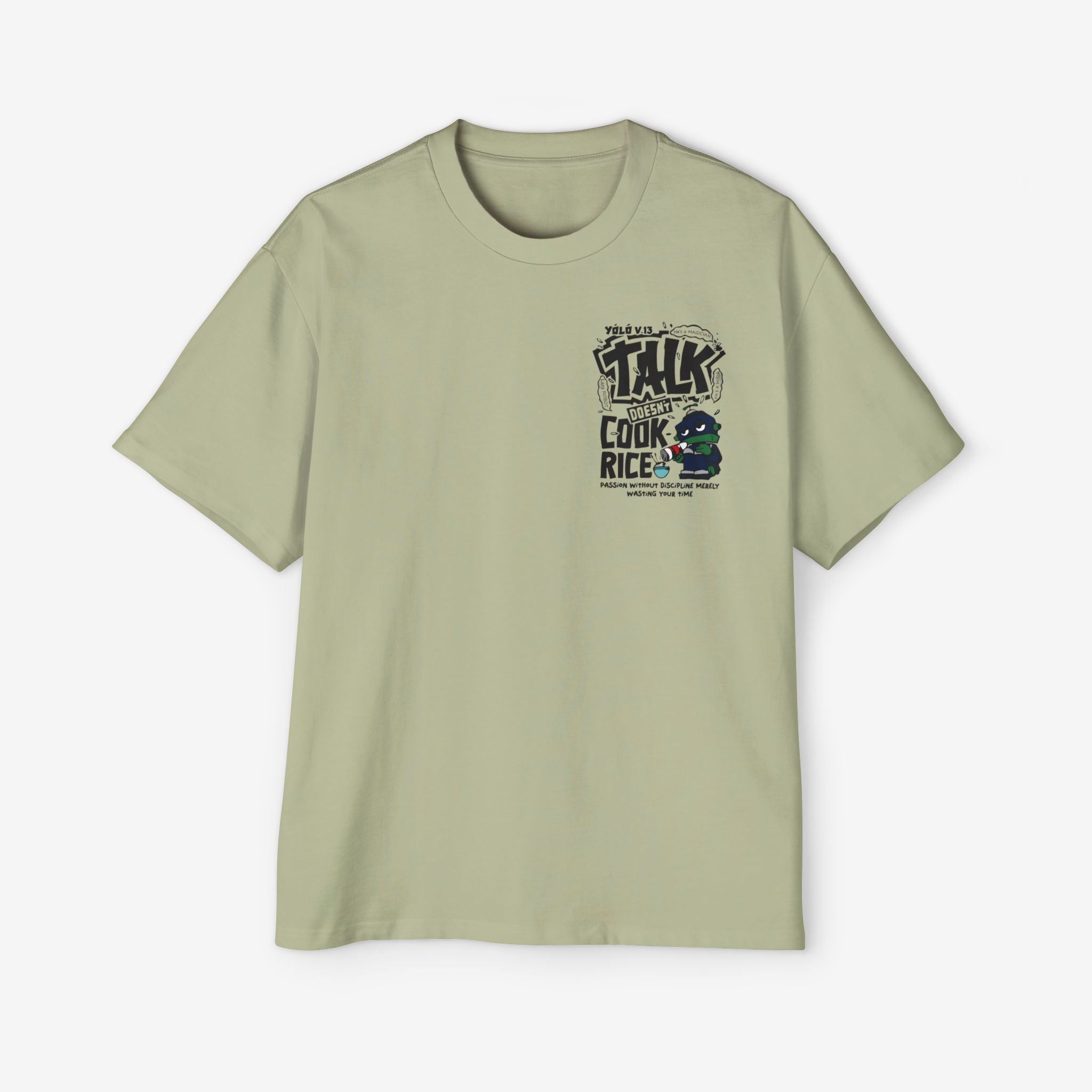 Oversized Graphic Tee - Yolo Talk, Chill Vibes