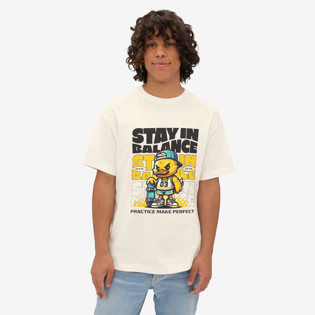 Stay in Balance Graphic Oversized Tee