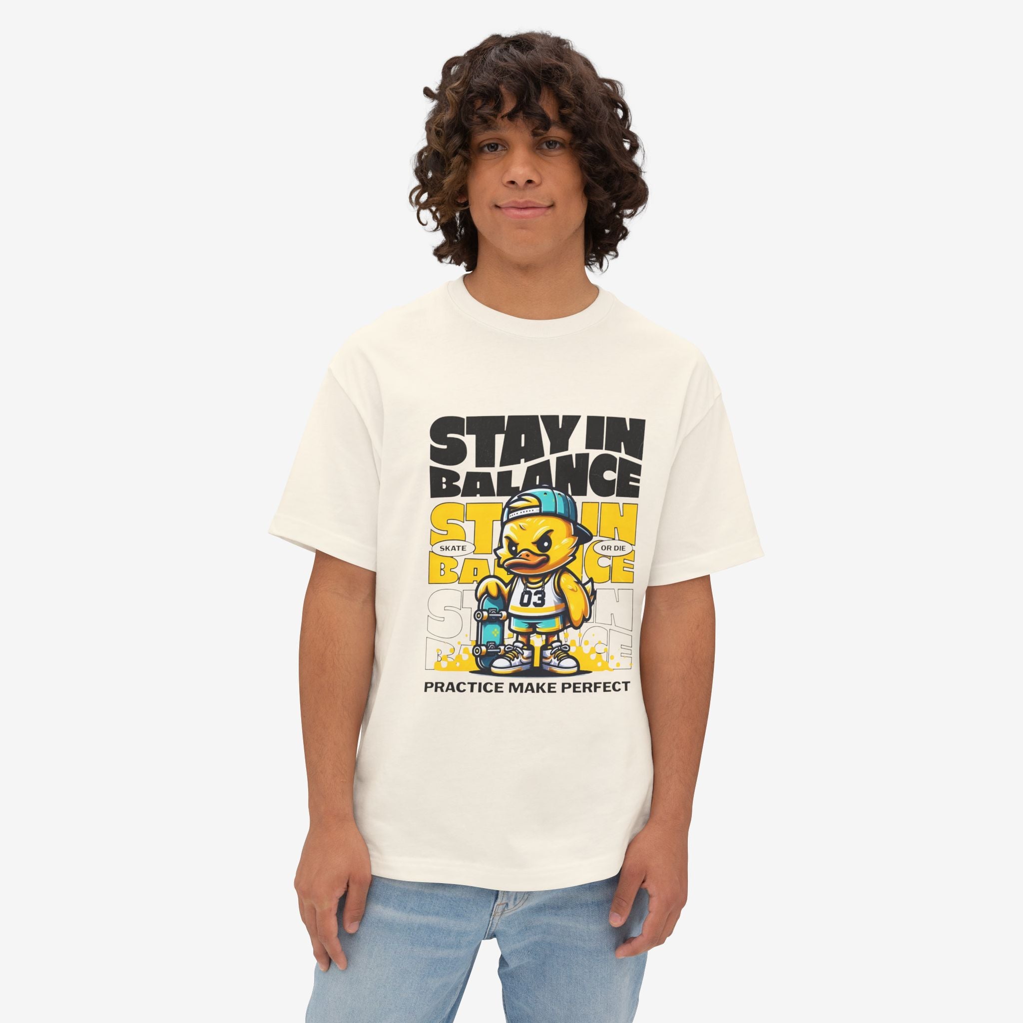 Stay in Balance Graphic Oversized Tee