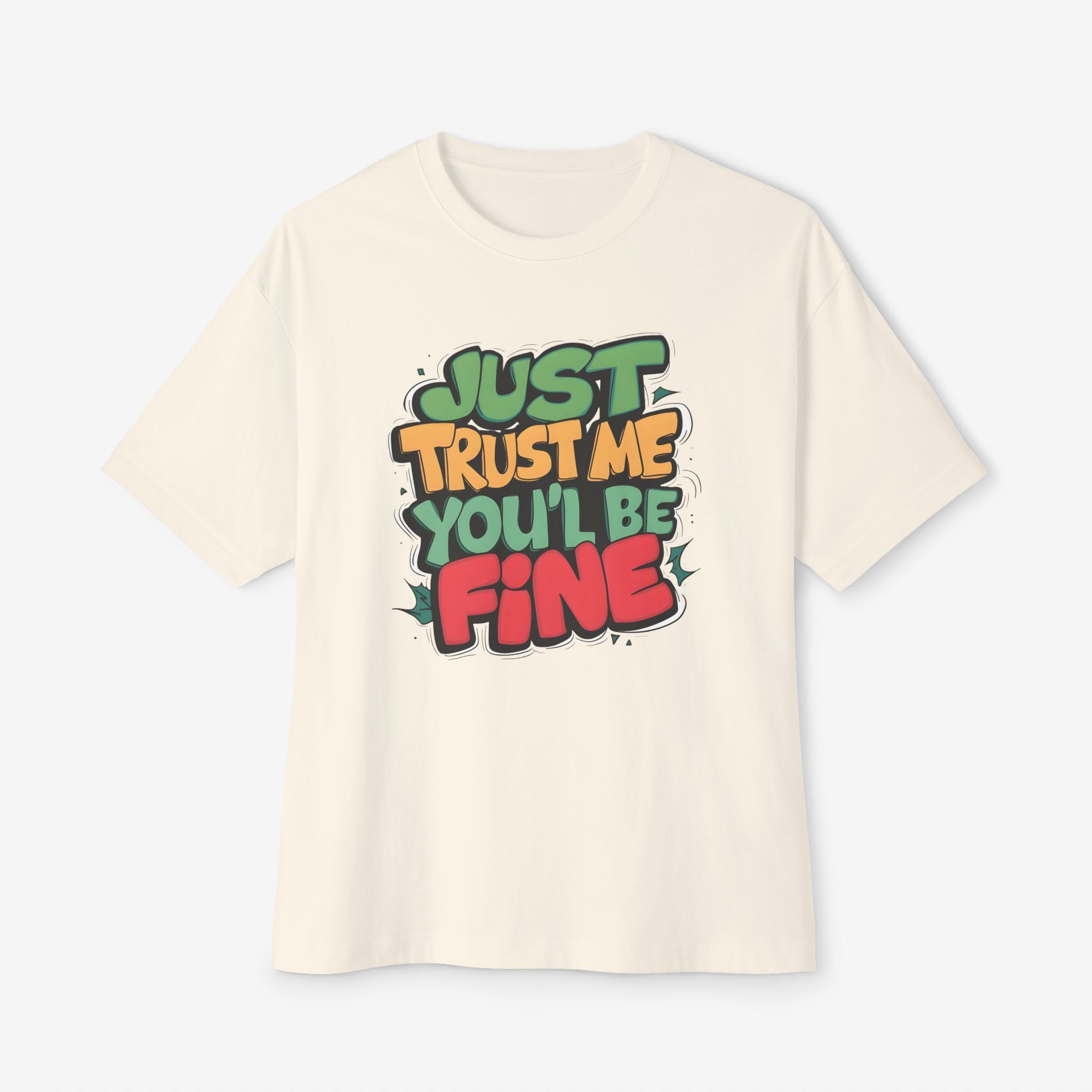 Trust me Oversized Tshirt Natural XS 