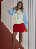 Color-Block Raglan Sleeve Hoodie