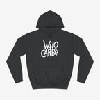 Who cares Custom Hoodie Design Jet Black XS 
