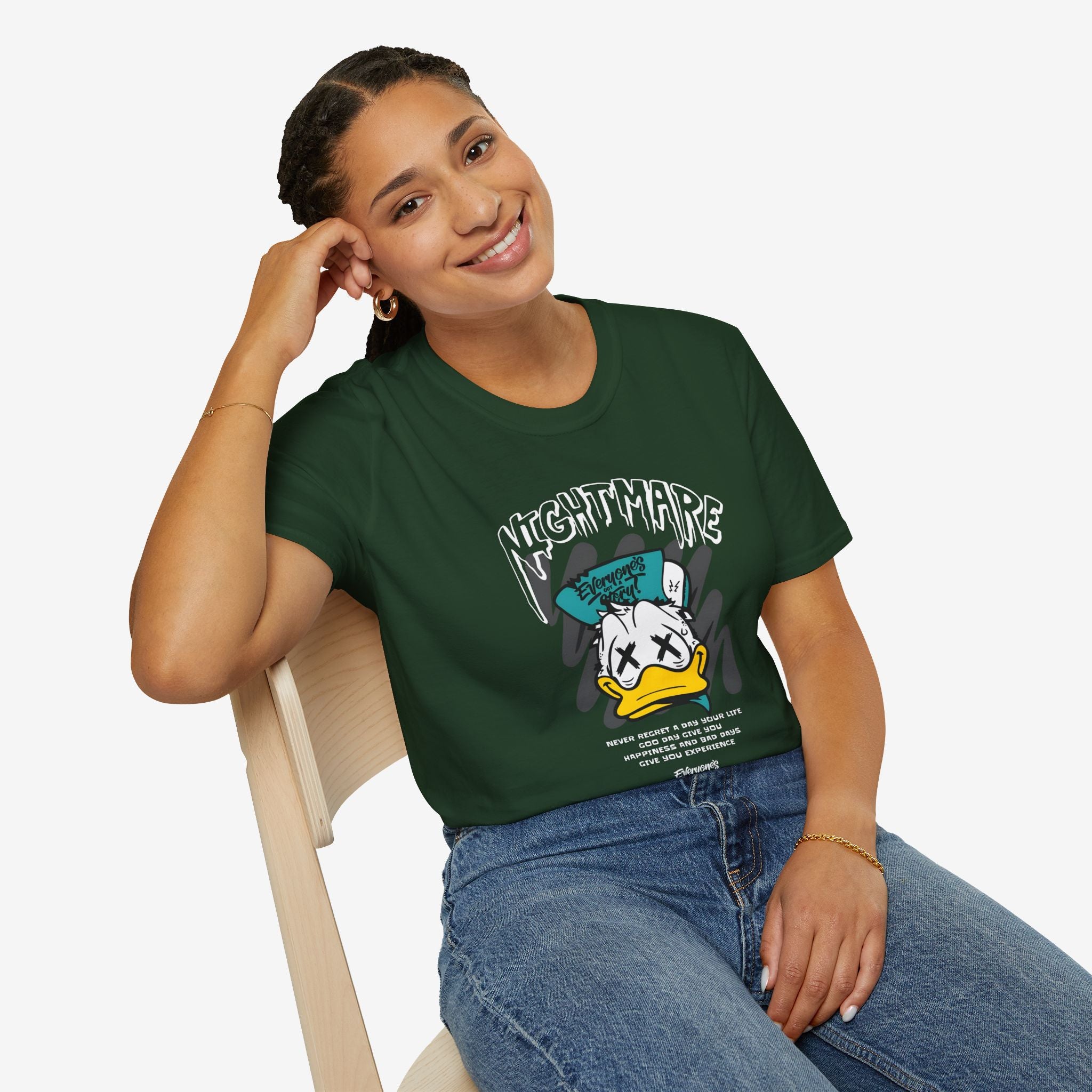 Nightmare Donald Duck Unisex Softstyle T-Shirt - Bold Graphic Tee for Fans
