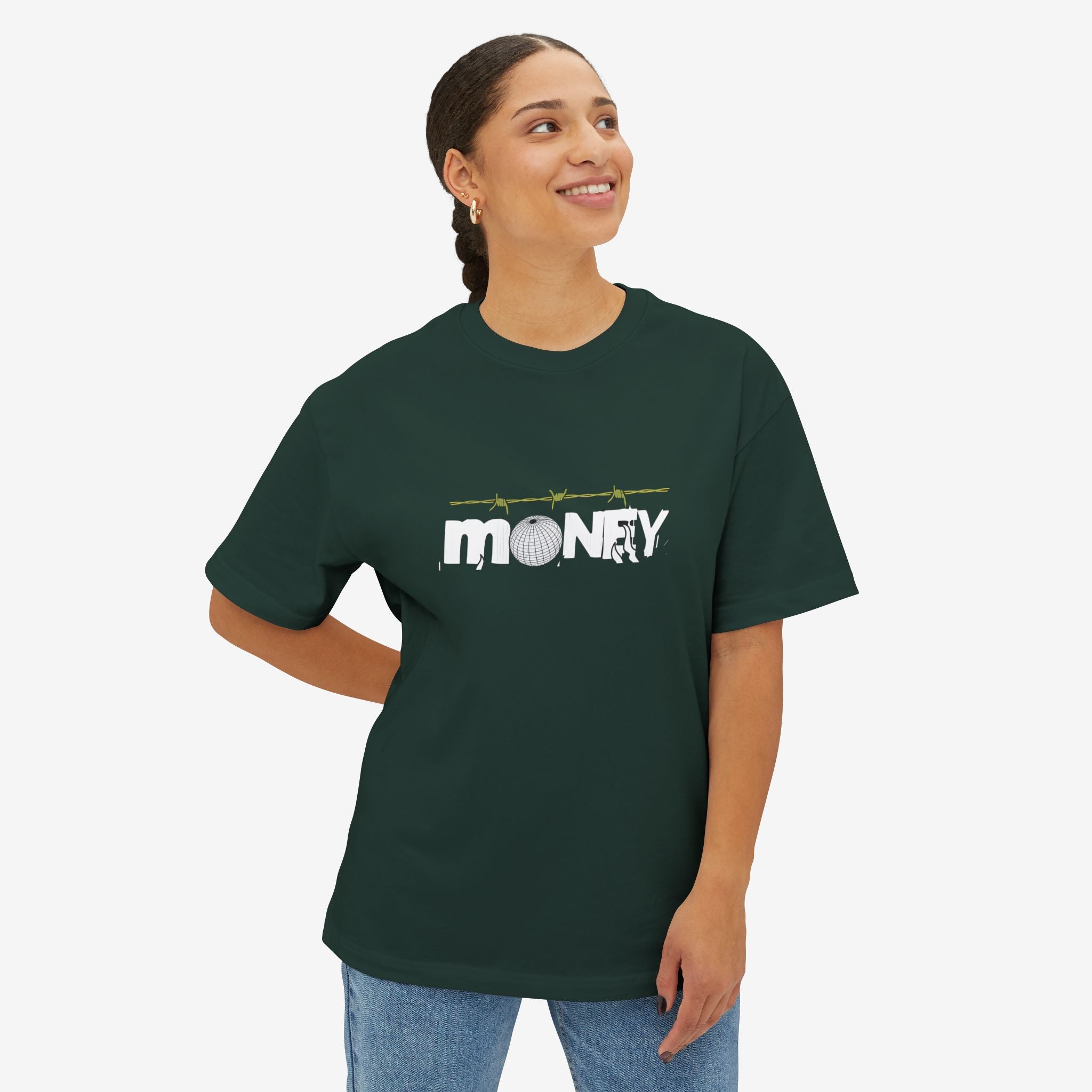 Unisex Oversized Boxy Tee - Money Moves Graphic Tee