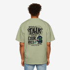 Oversized Graphic Tee - Yolo Talk, Chill Vibes