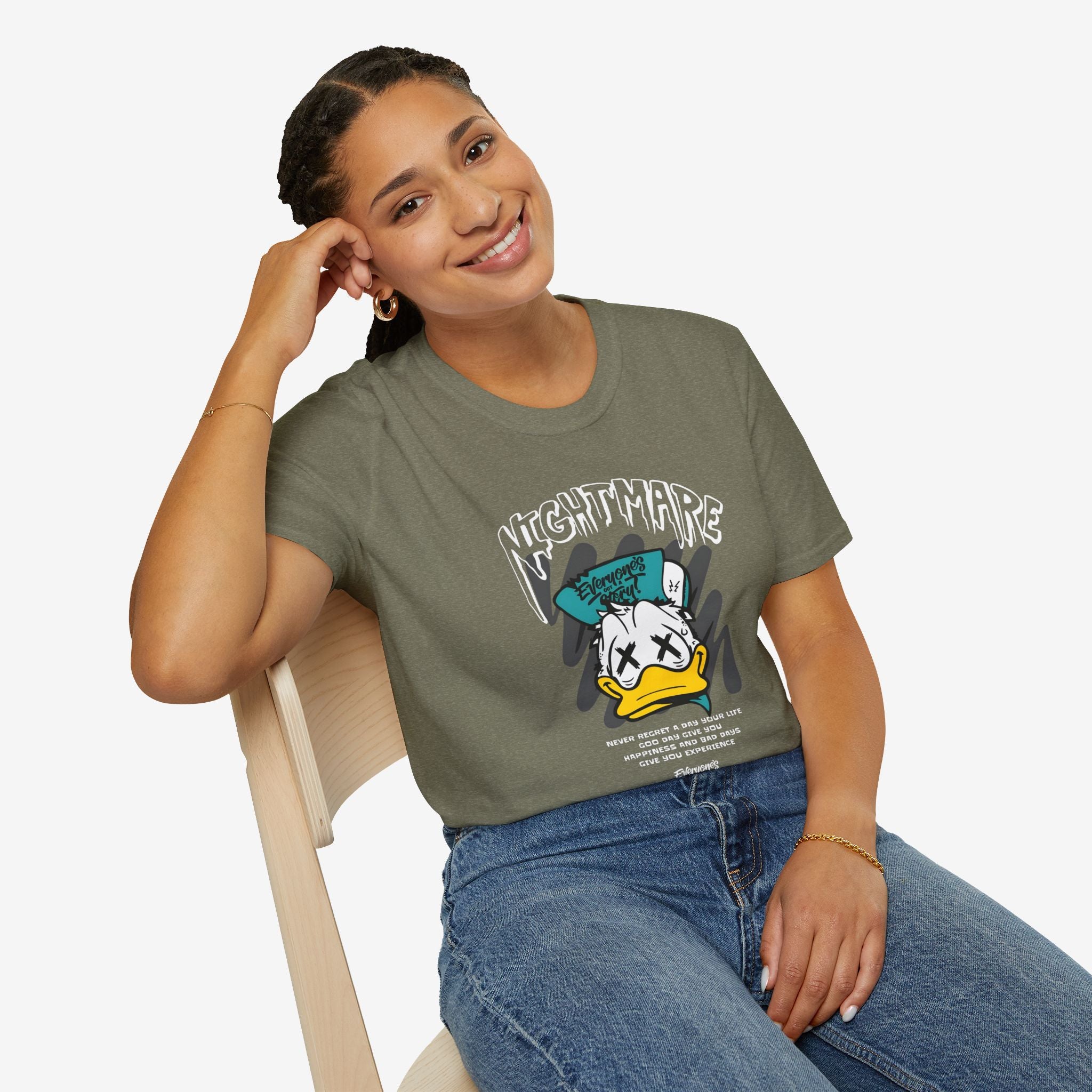 Nightmare Donald Duck Unisex Softstyle T-Shirt - Bold Graphic Tee for Fans