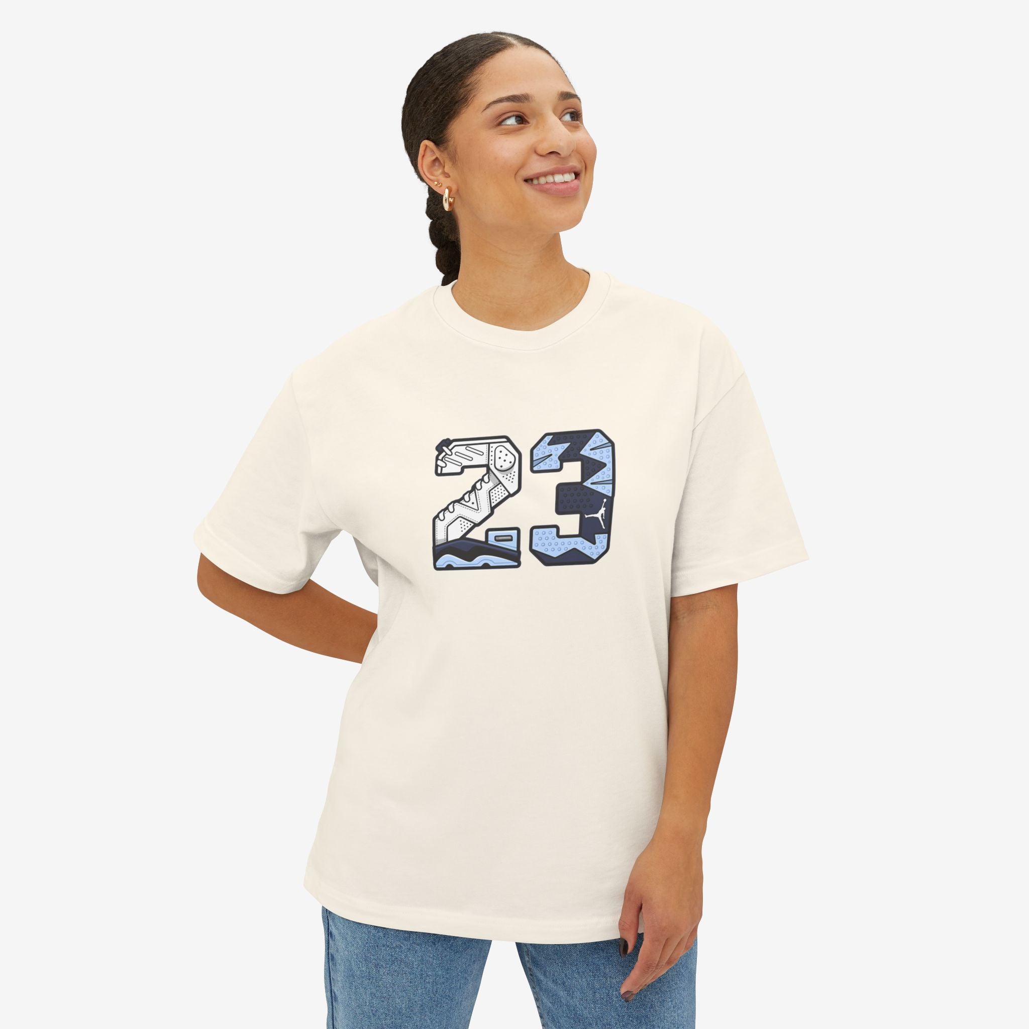 Unisex Oversized Boxy Tee - Retro Jordan 23 Graphic Tee