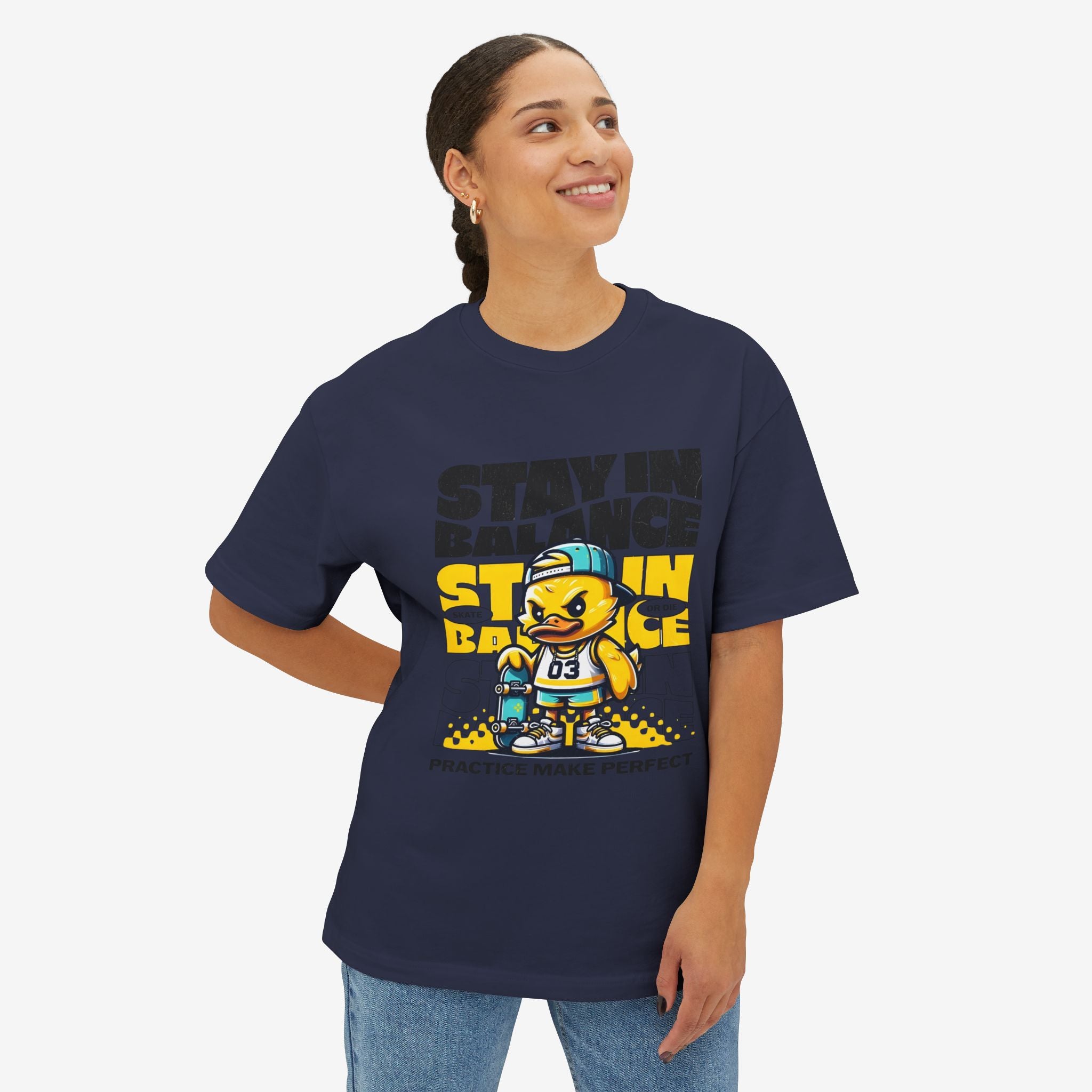 Stay in Balance Graphic Oversized Tee