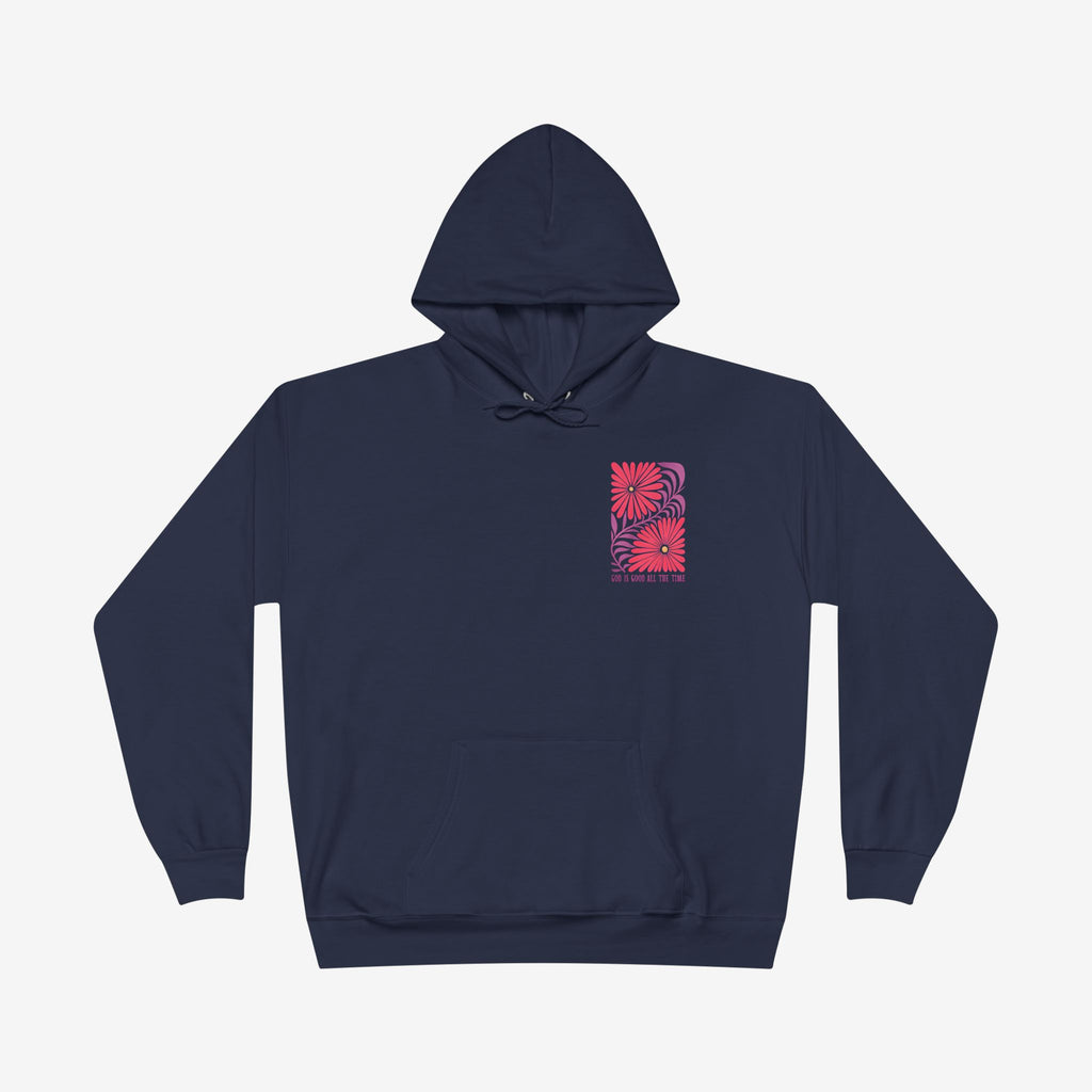 Eco-Friendly Floral God is Good Hoodie - Unisex Pullover Sweatshirt