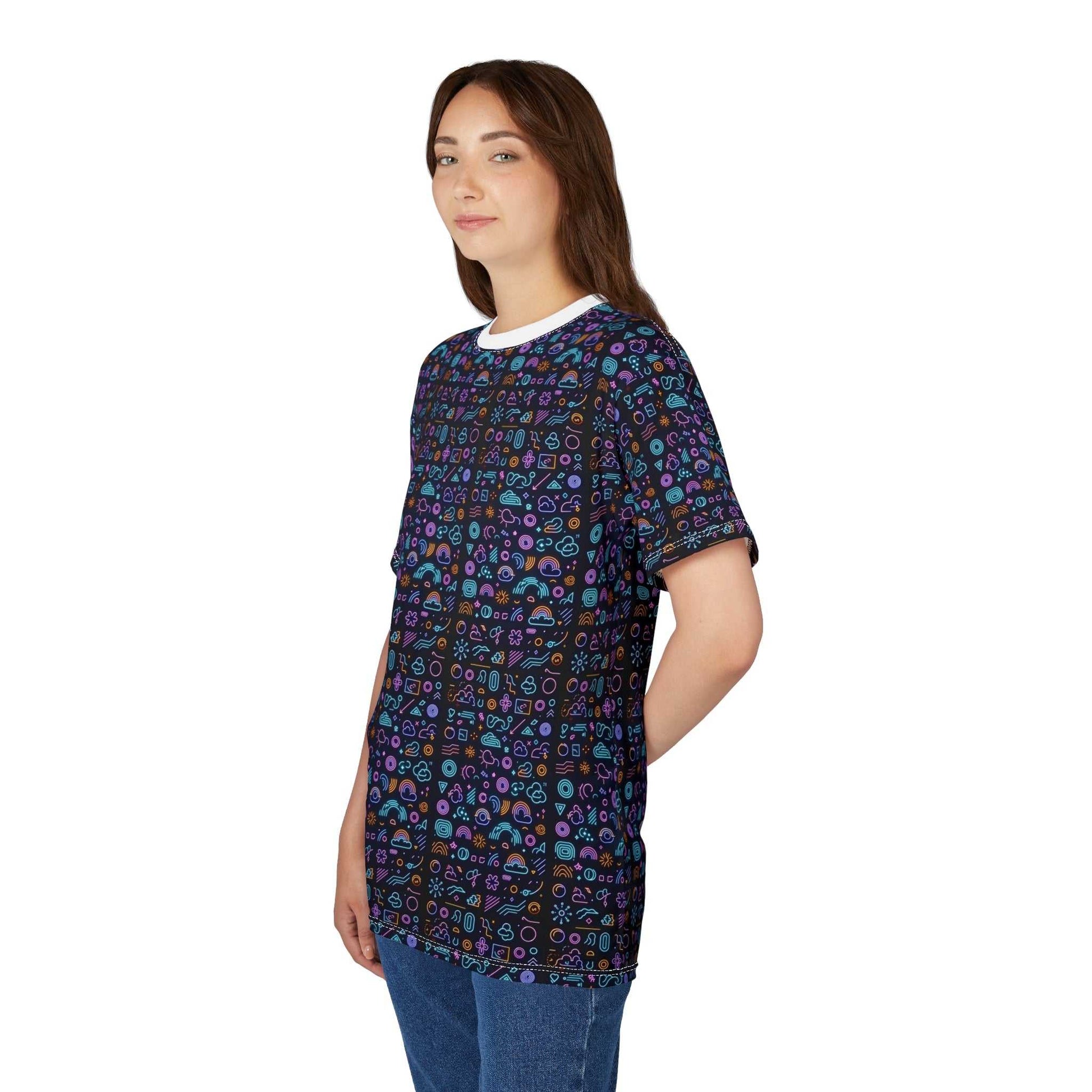 Colorful Unisex Graphic Tee - Fun Patterns for Every Occasion
