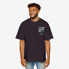 Men's Heavy Oversized Tee - "Overthinking Solves Nothing" Graphic Shirt