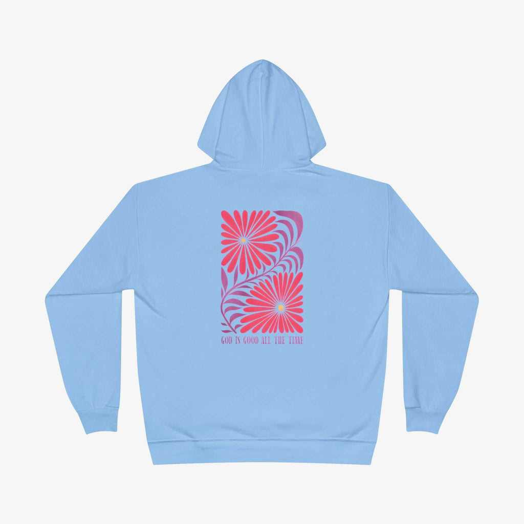 Eco-Friendly Floral God is Good Hoodie - Unisex Pullover Sweatshirt