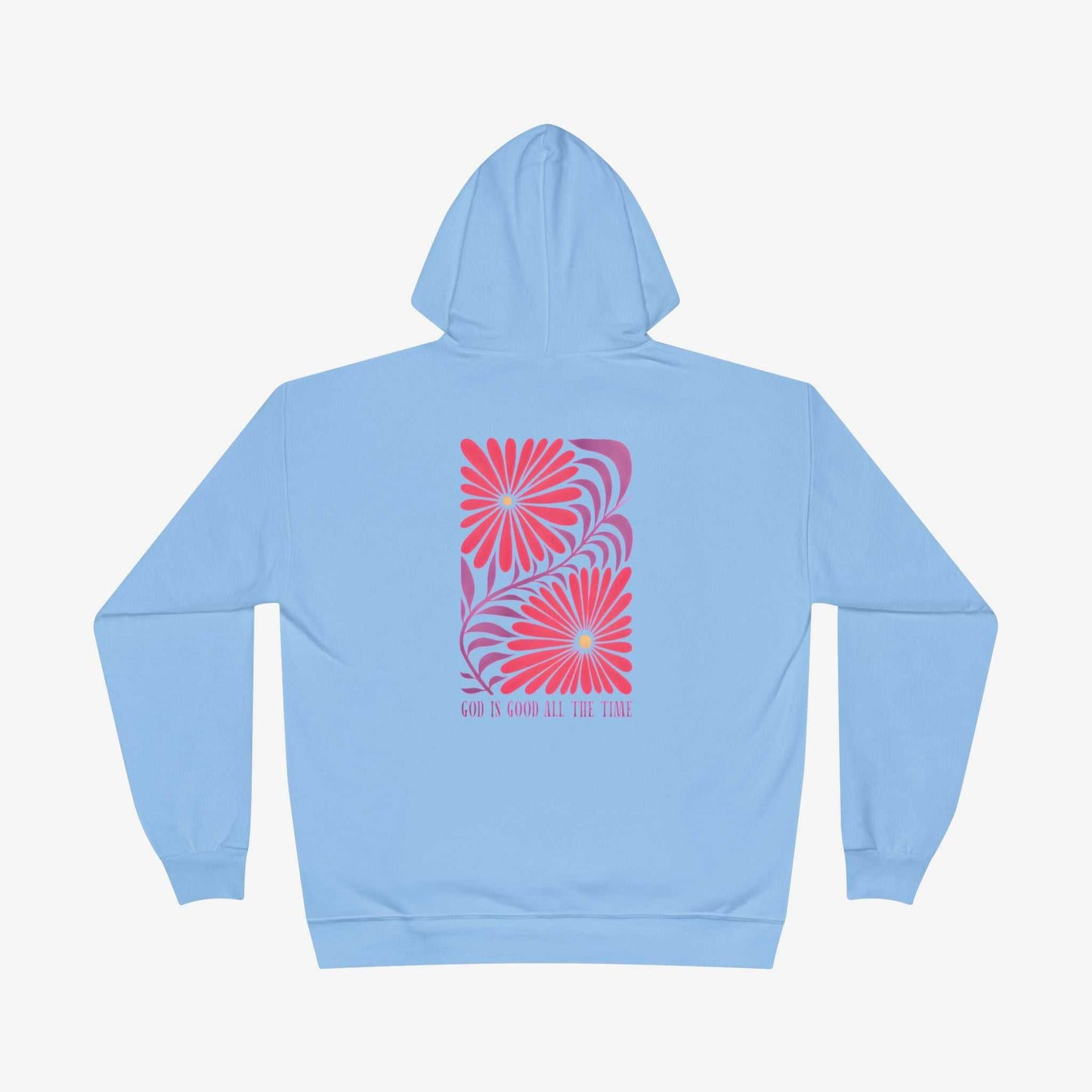 Eco-Friendly Floral God is Good Hoodie - Unisex Pullover Sweatshirt