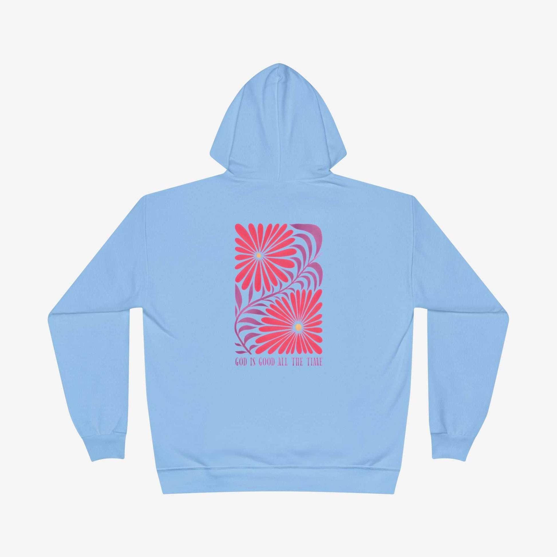 Eco-Friendly Floral God is Good Hoodie - Unisex Pullover Sweatshirt