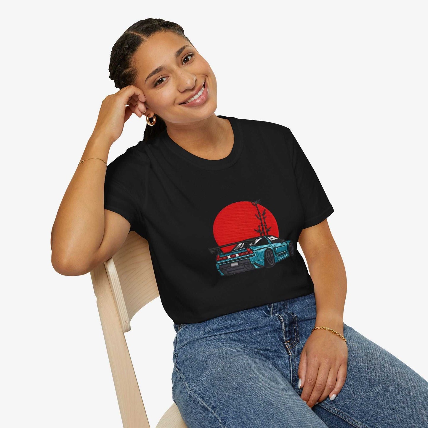 Retro Car Graphic Unisex T-Shirt - Vintage Sunset Design