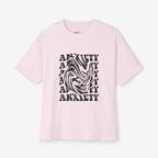 Unisex Oversized Tee - 'Anxiety' Graphic Shirt for Comfort and Expression