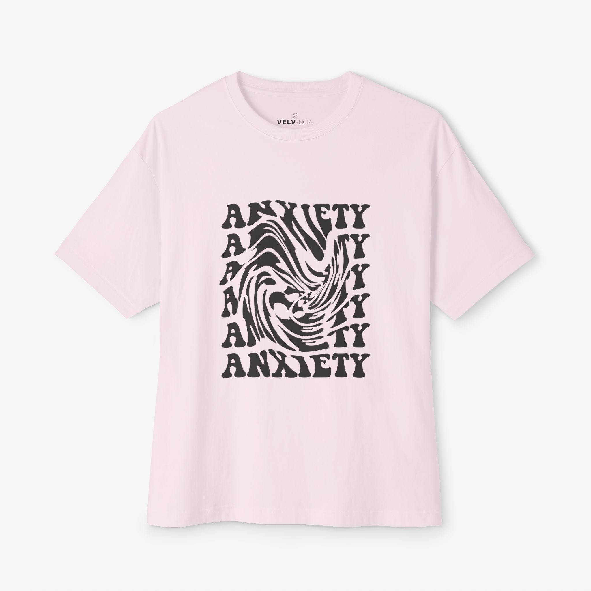 Unisex Oversized Tee - 'Anxiety' Graphic Shirt for Comfort and Expression