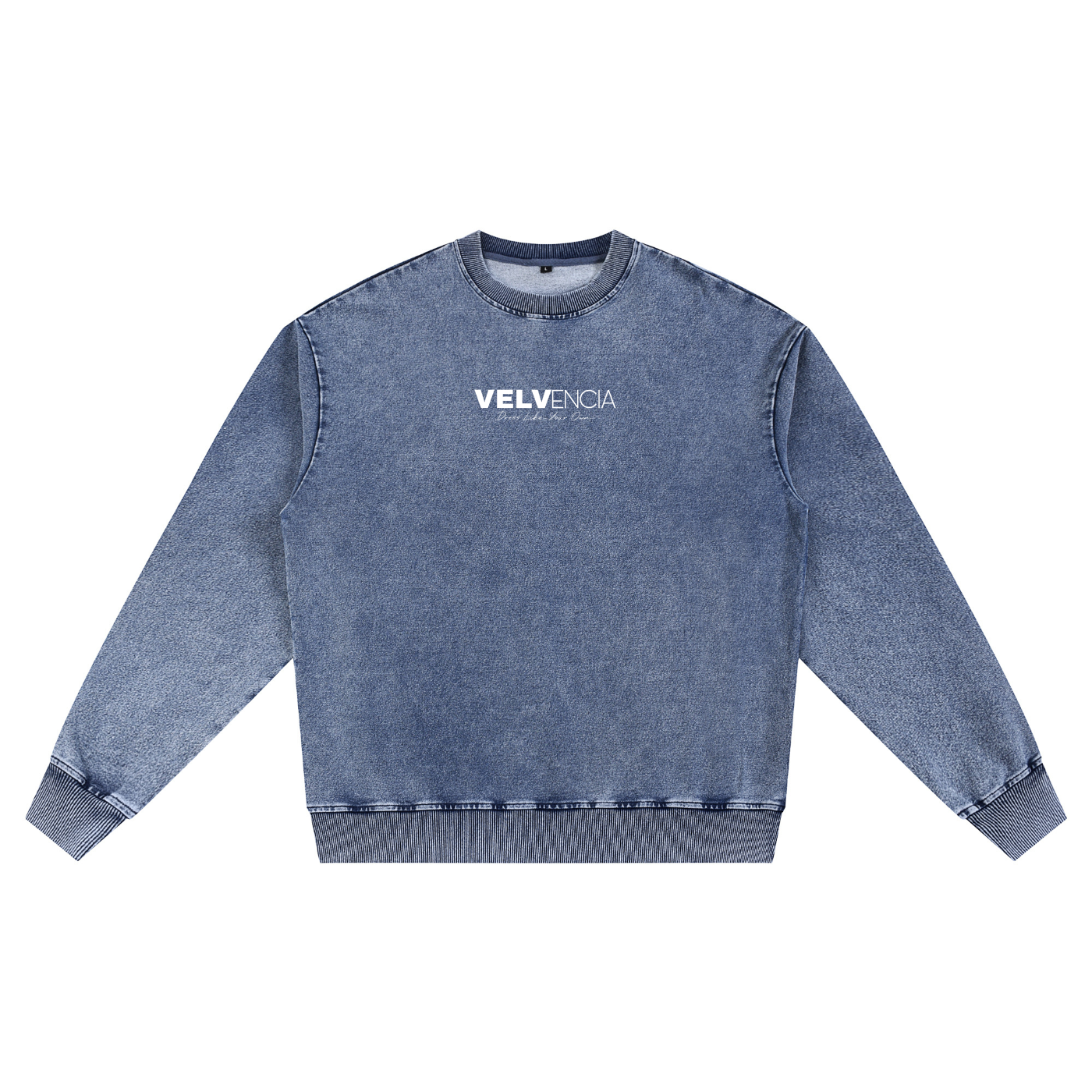 Snow Wash Oversized Crewneck Sweatshirt