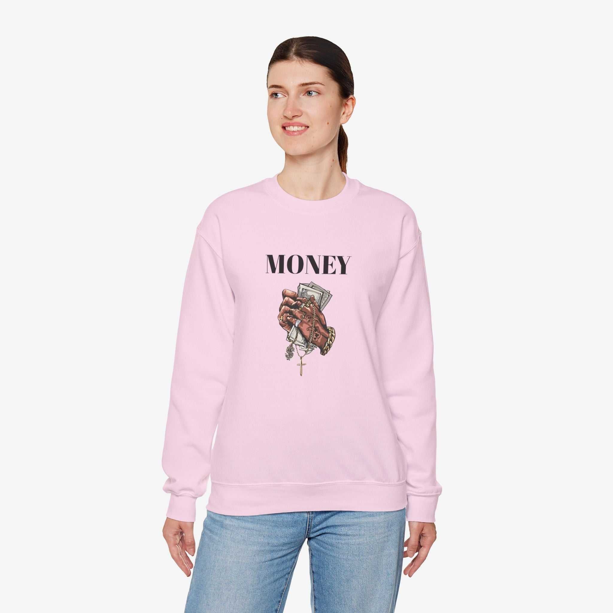 Money Hands Crewneck Sweatshirt | Trendy Casual Wear