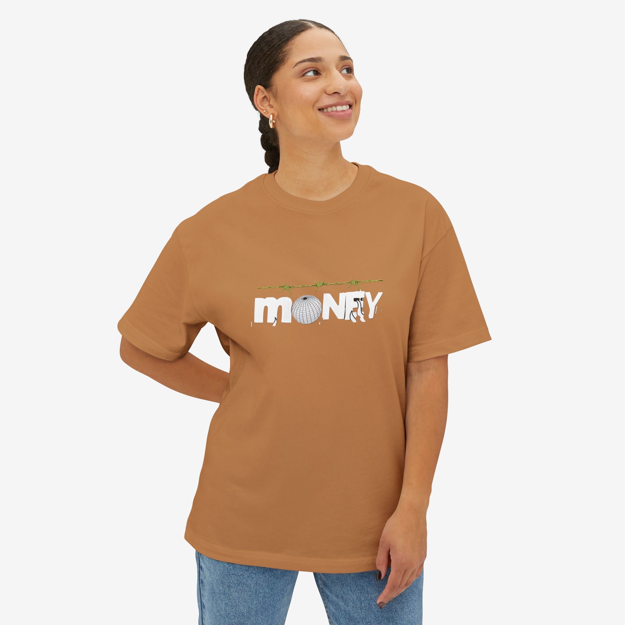 Unisex Oversized Boxy Tee - Money Moves Graphic Tee