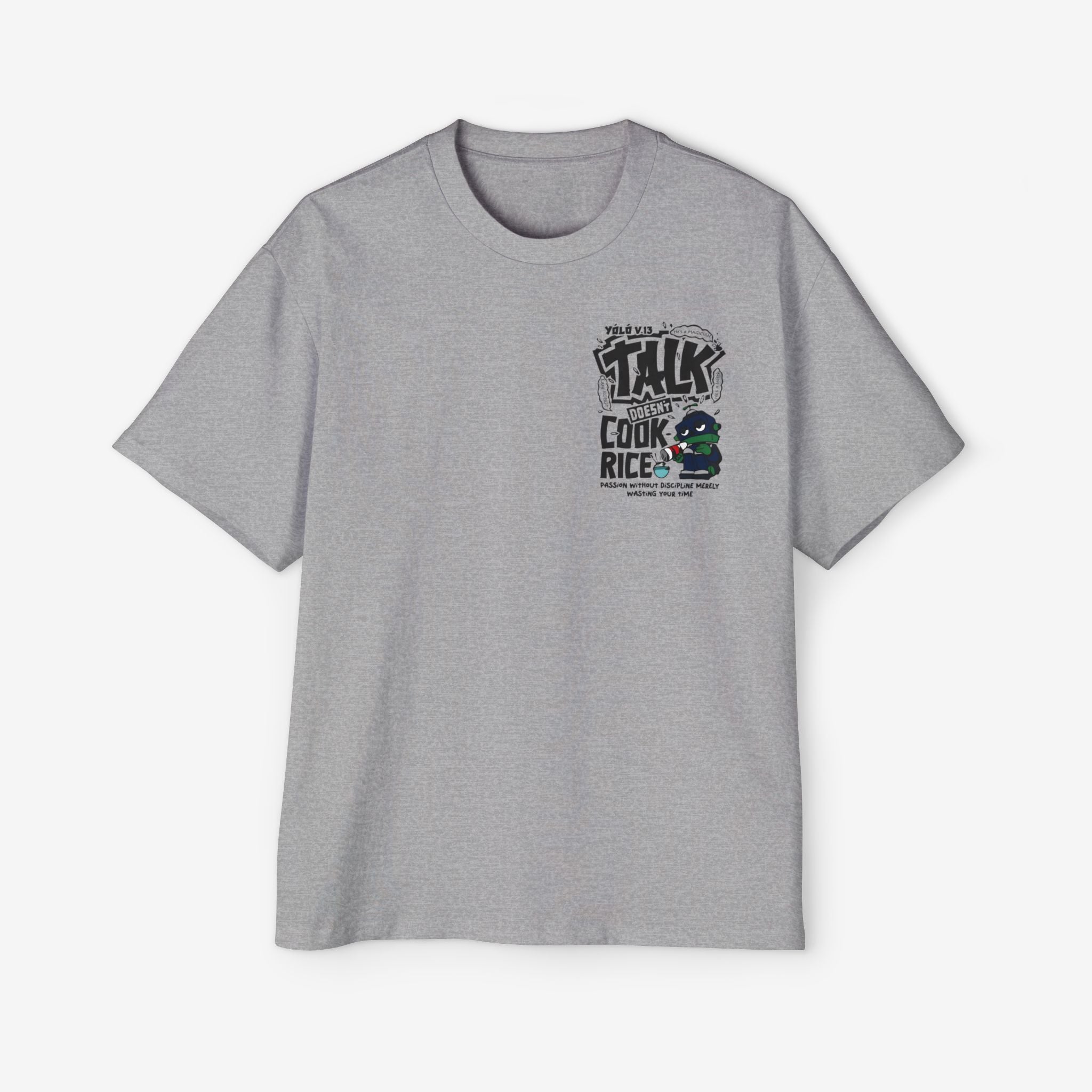Oversized Graphic Tee - Yolo Talk, Chill Vibes