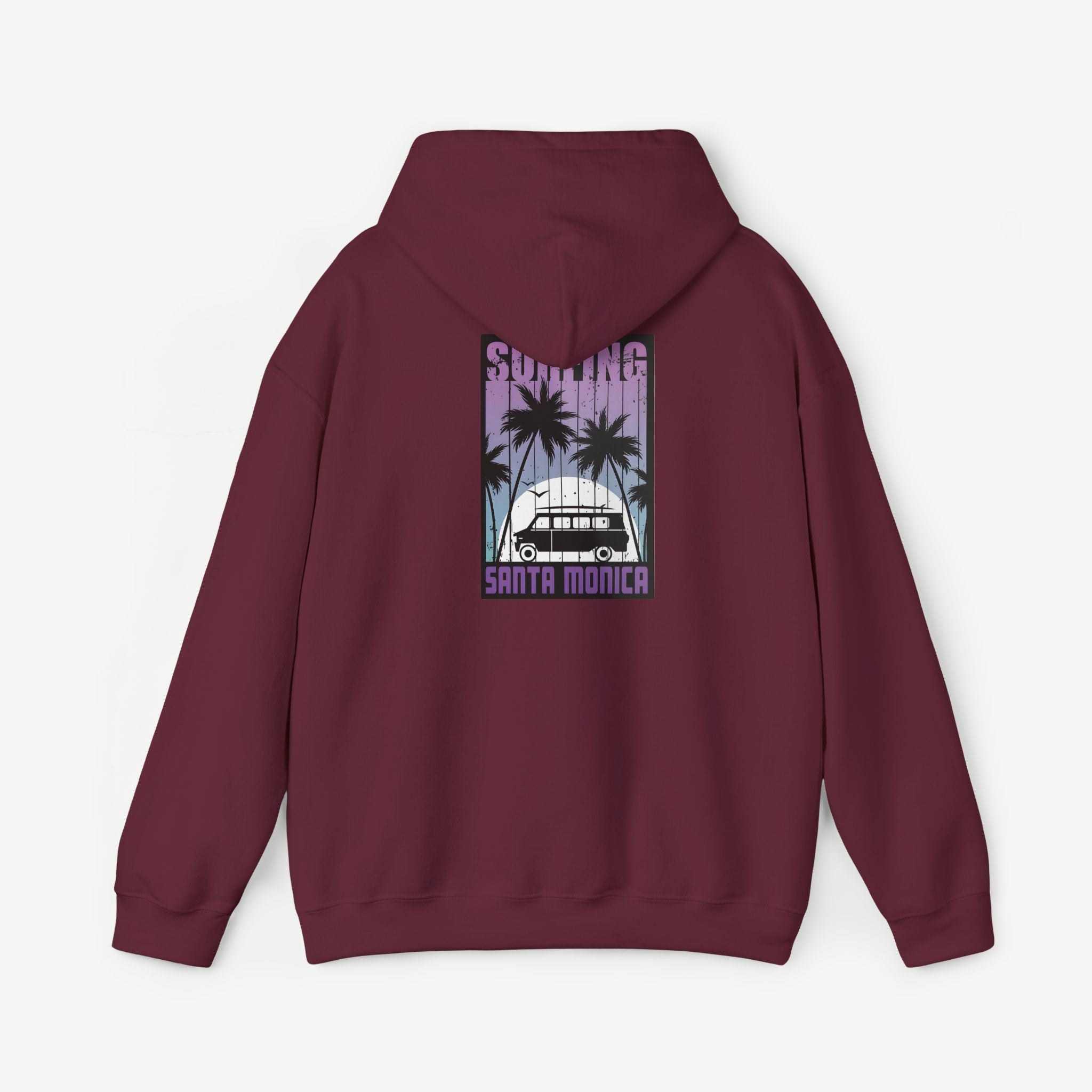 Santa Monica Surf Hoodie with Palm Tree Design