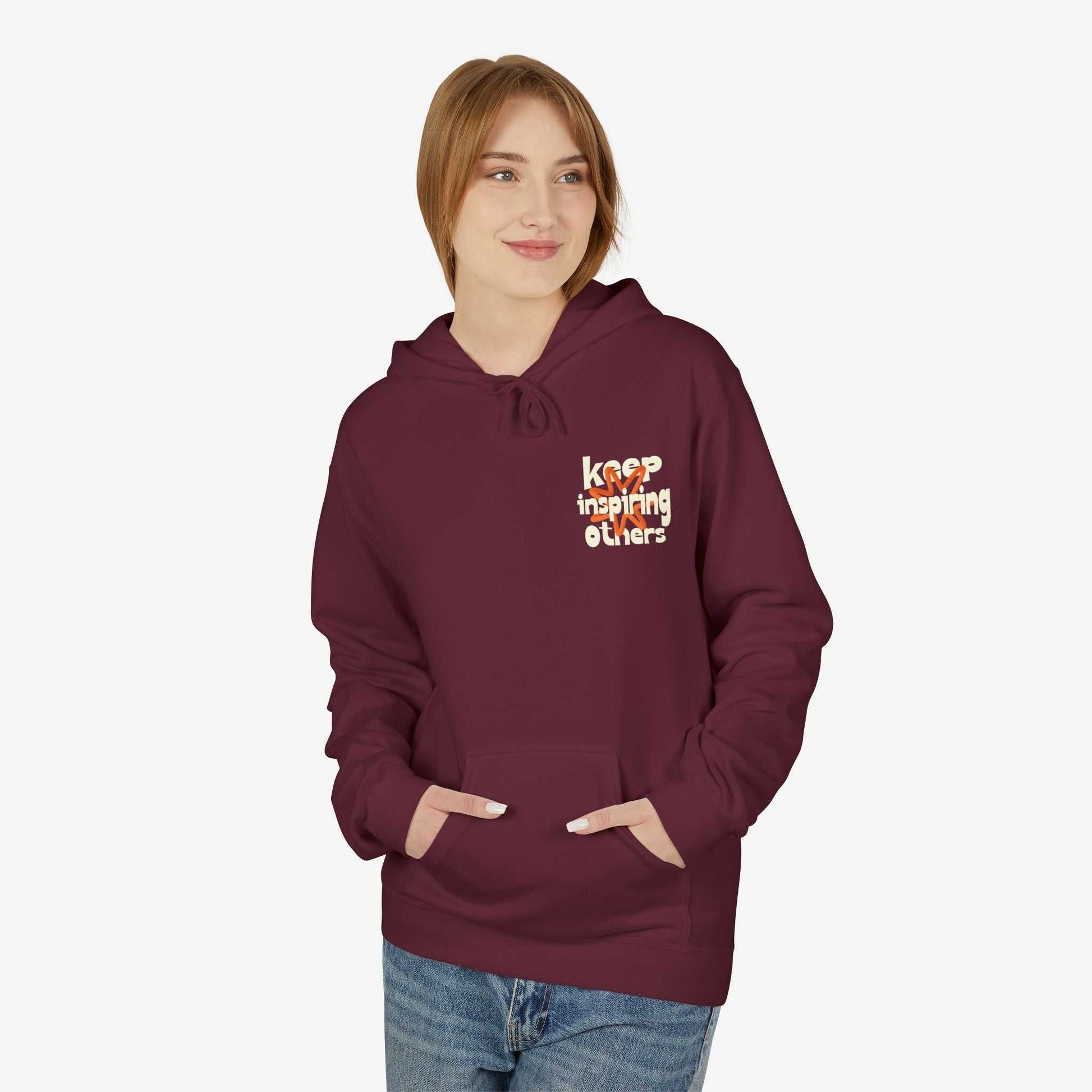 Inspirational Hoodie | Keep Inspiring Others | Unisex Midweight Fleece