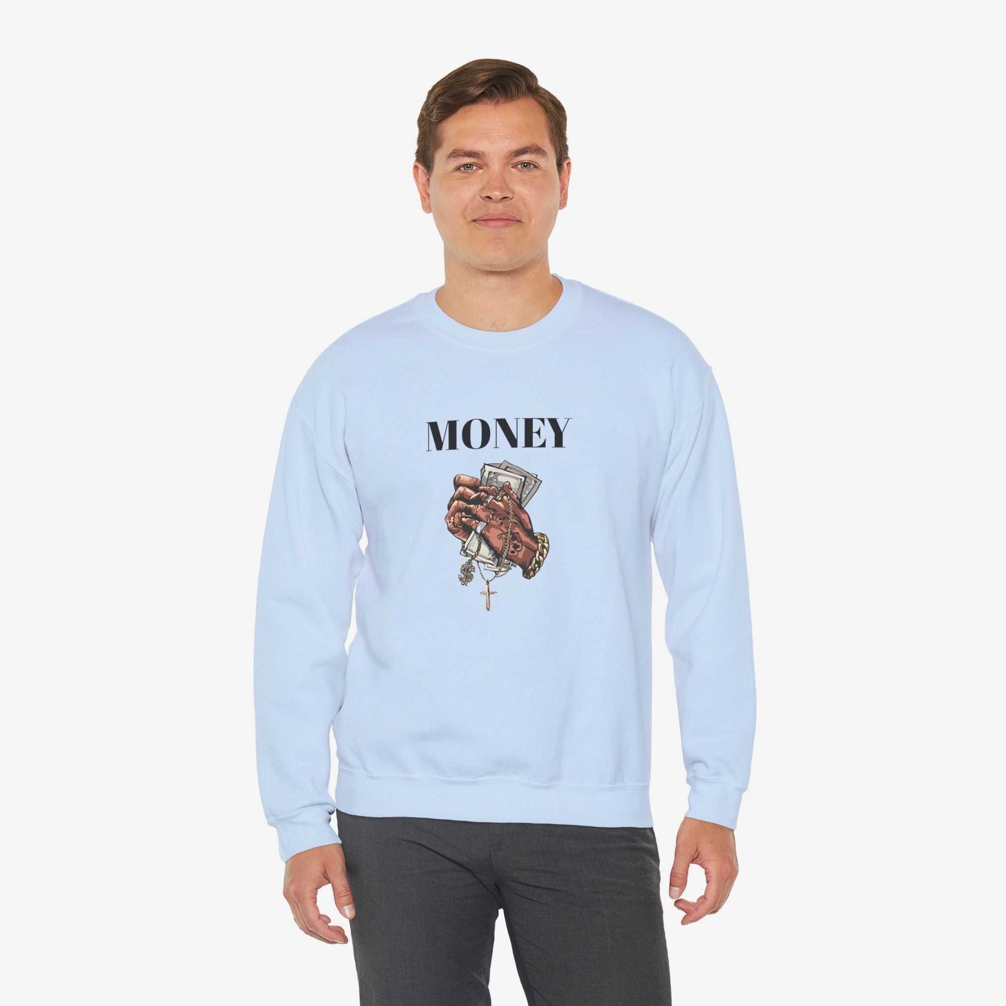 Money Hands Crewneck Sweatshirt | Trendy Casual Wear