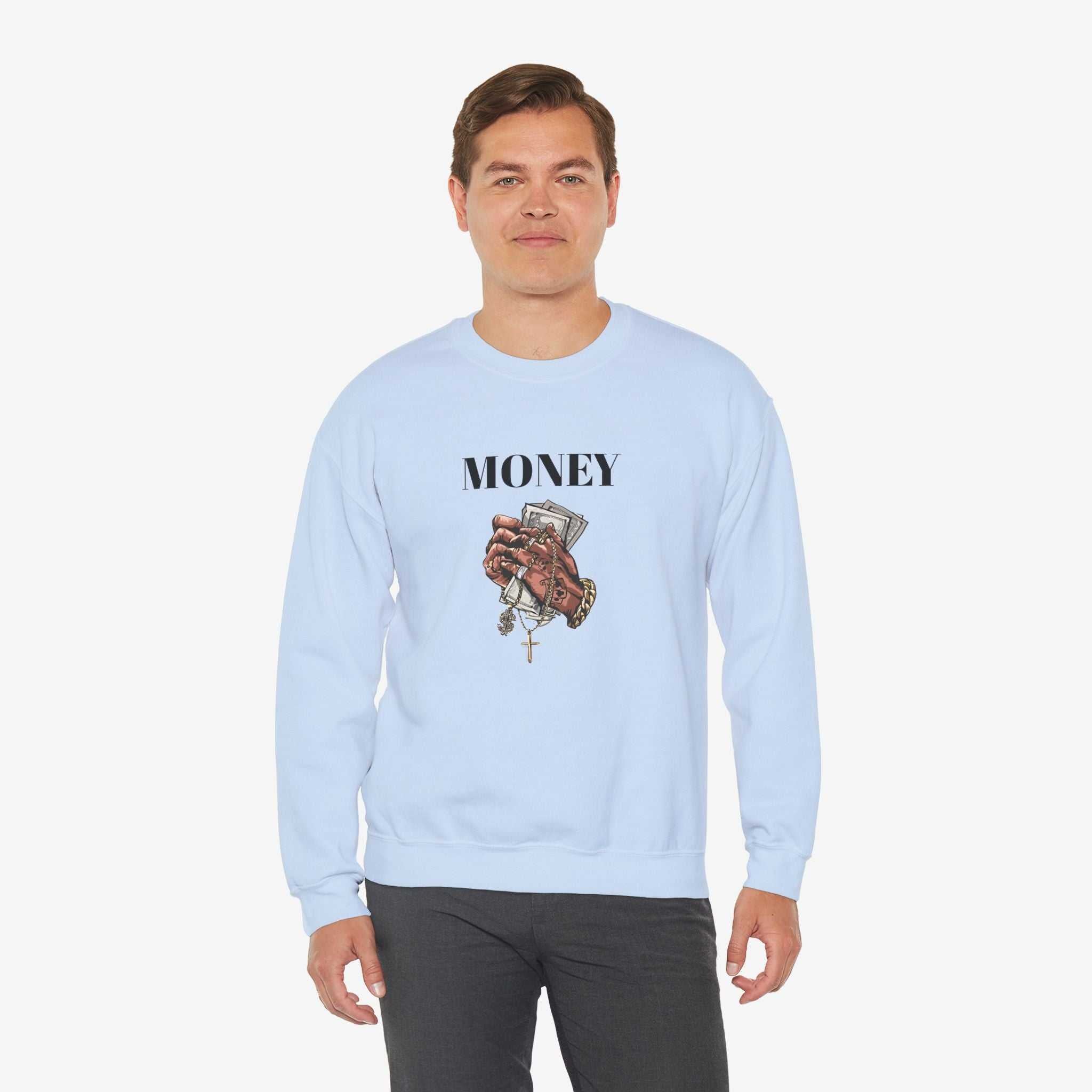 Money Hands Crewneck Sweatshirt | Trendy Casual Wear