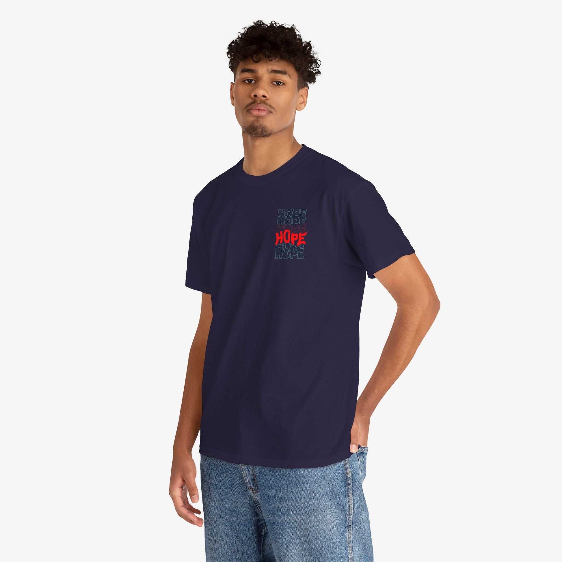 Inspirational Unisex Heavy Cotton Tee - 'Hope' Graphic Shirt