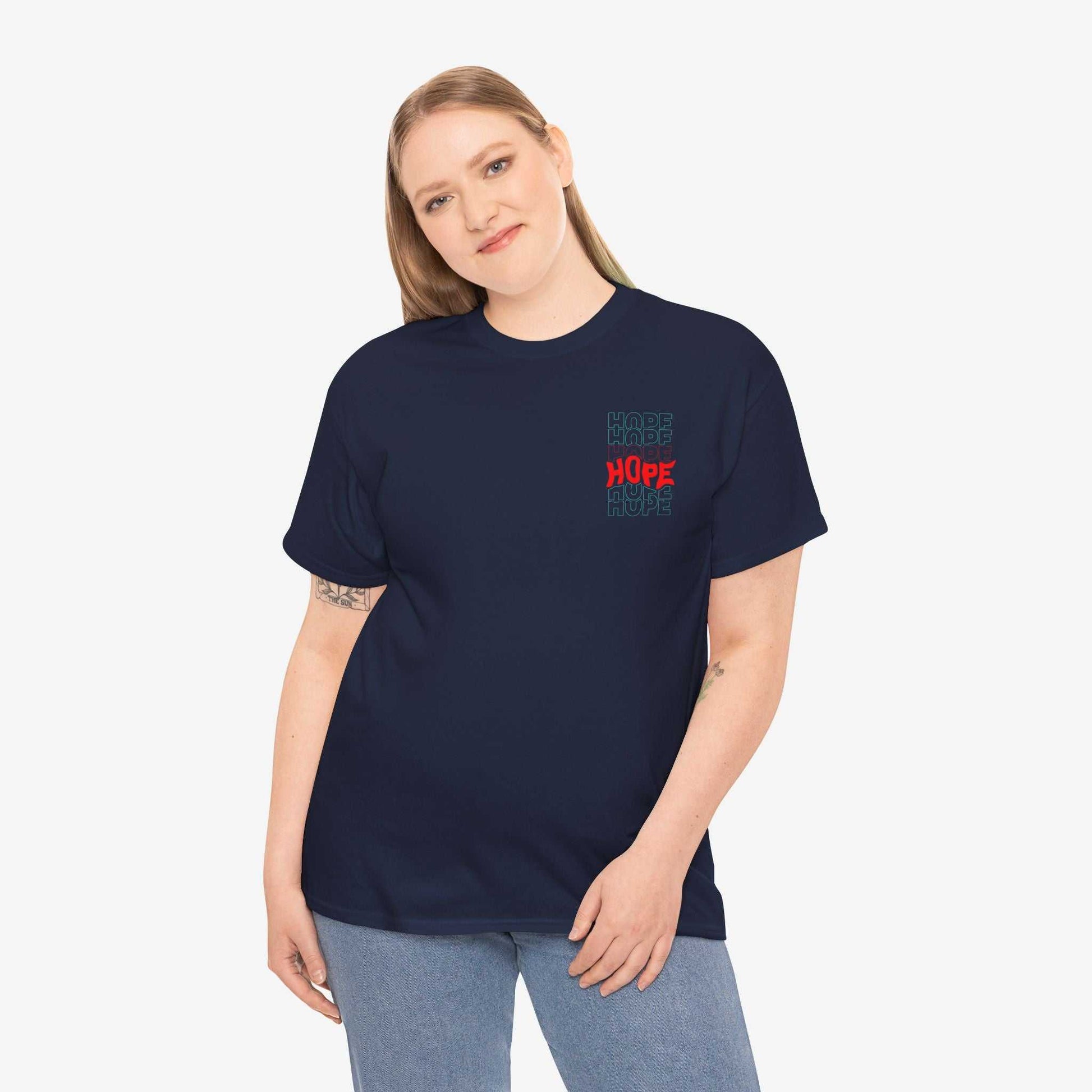 Inspirational Unisex Heavy Cotton Tee - 'Hope' Graphic Shirt
