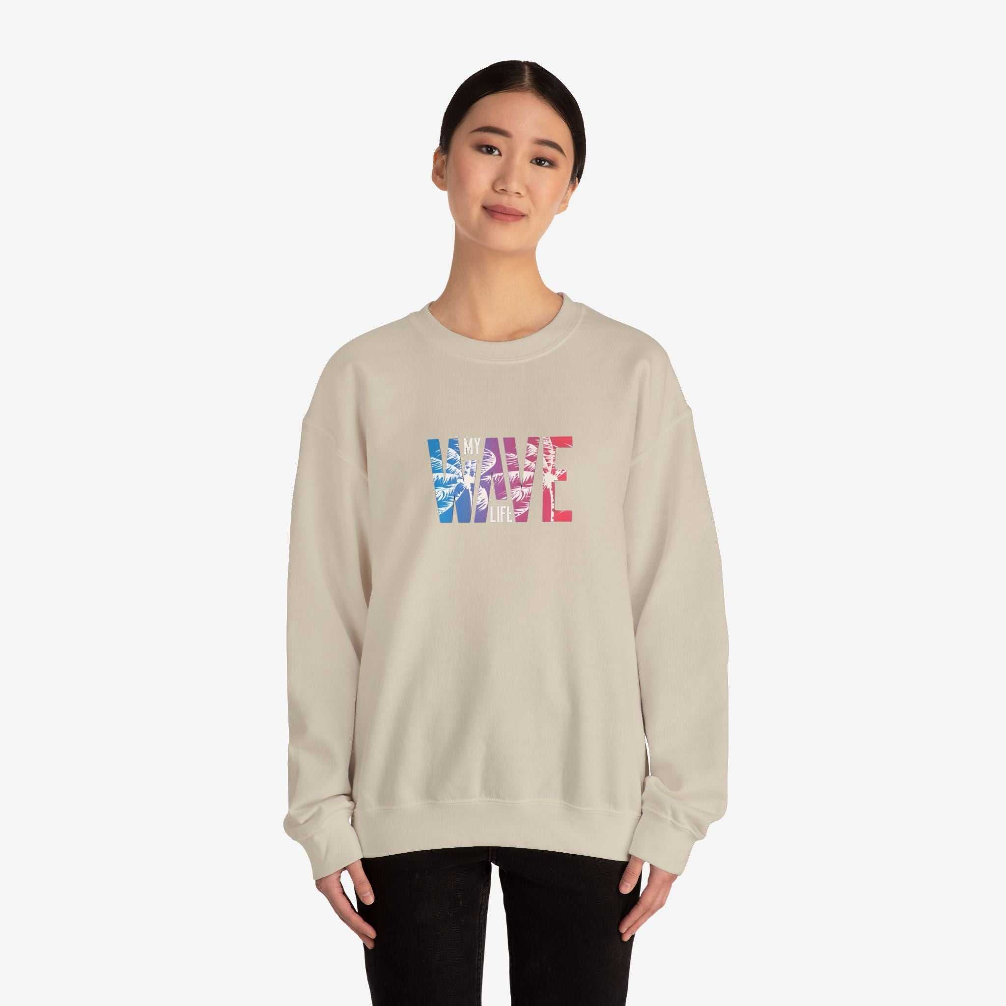 Unisex Heavy Blend™ Wave Sweatshirt - Cozy Ocean Vibe Apparel for Beach Lovers