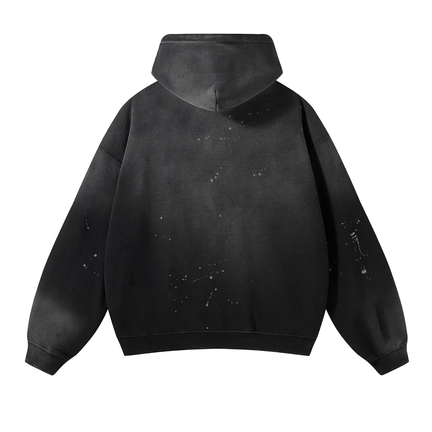 Velvencia Vintage Washed Frayed Fleece Hoodie