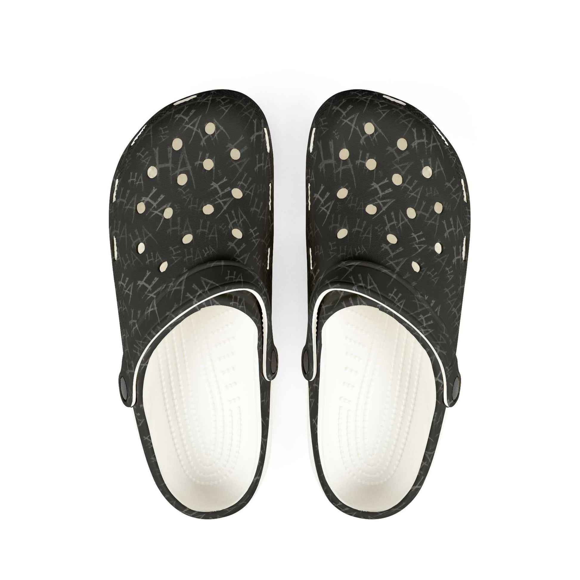 Ha Ha Print Design Clogs