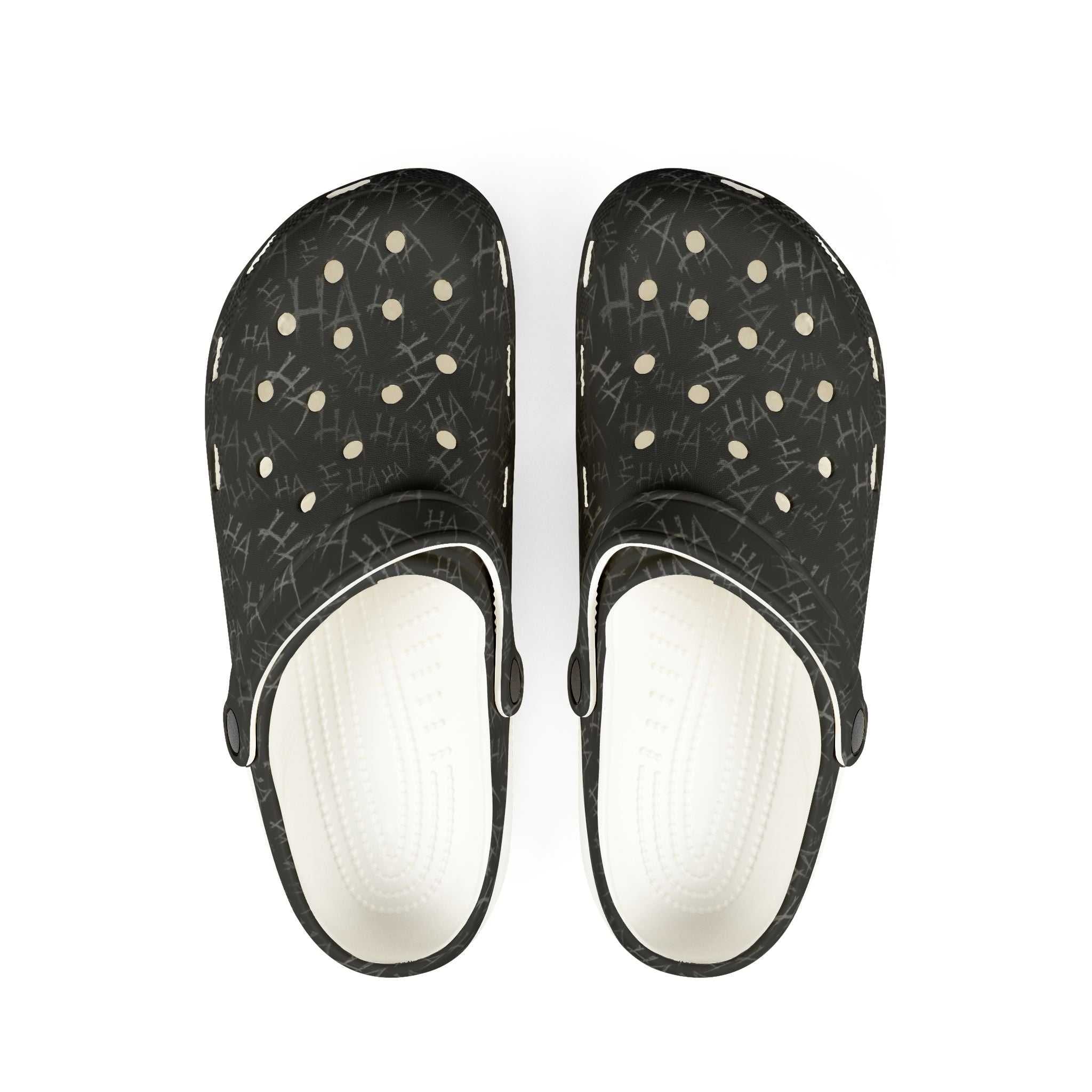 Ha Ha Print Design Clogs