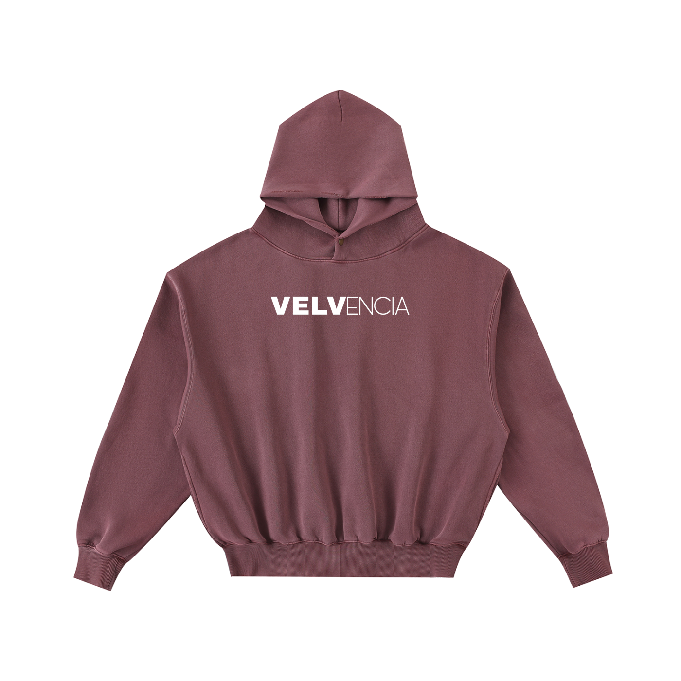 Frayed Enzyme Washed Fleece Hoodie