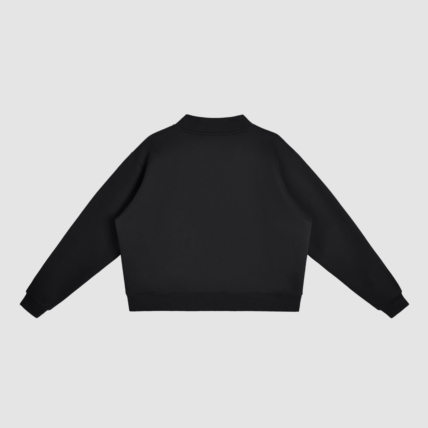 Essential Fleece Mock-Neck Crew Sweatshirt