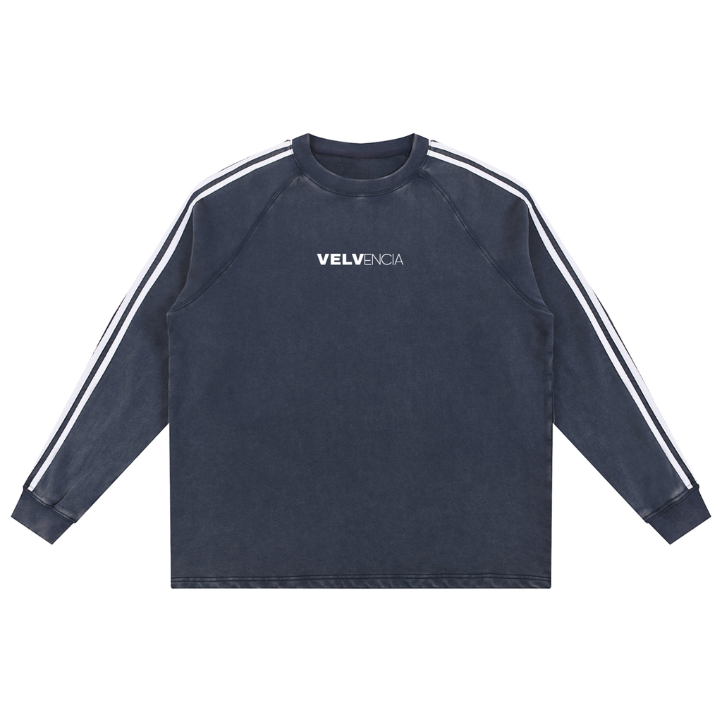 Snow Washed Contrast Tape Sweatshirt