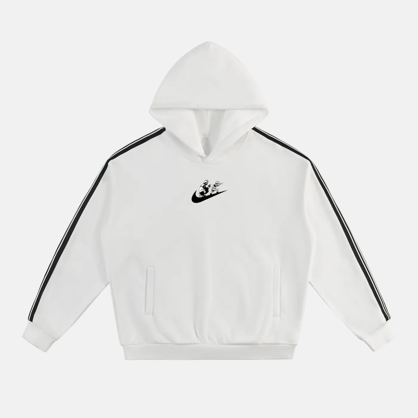 Naruto Graphic Drop-Shoulder Hoodie