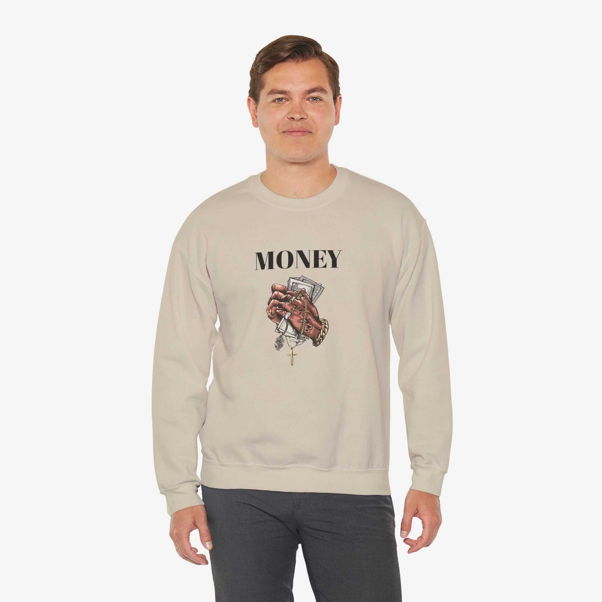 Money Hands Crewneck Sweatshirt | Trendy Casual Wear