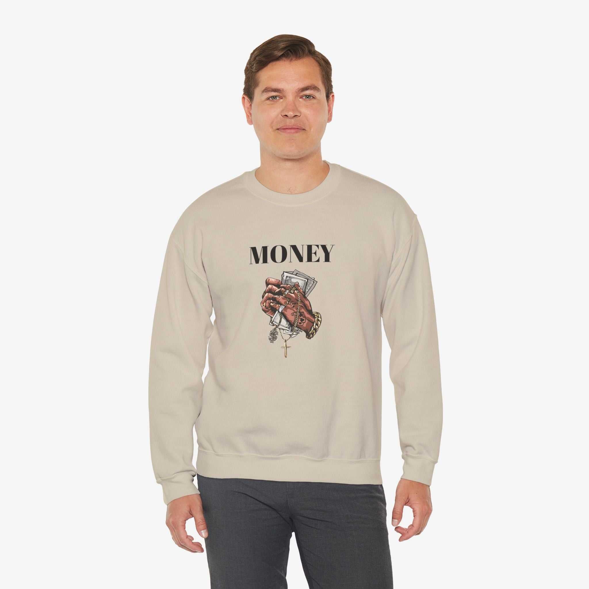 Money Hands Crewneck Sweatshirt | Trendy Casual Wear