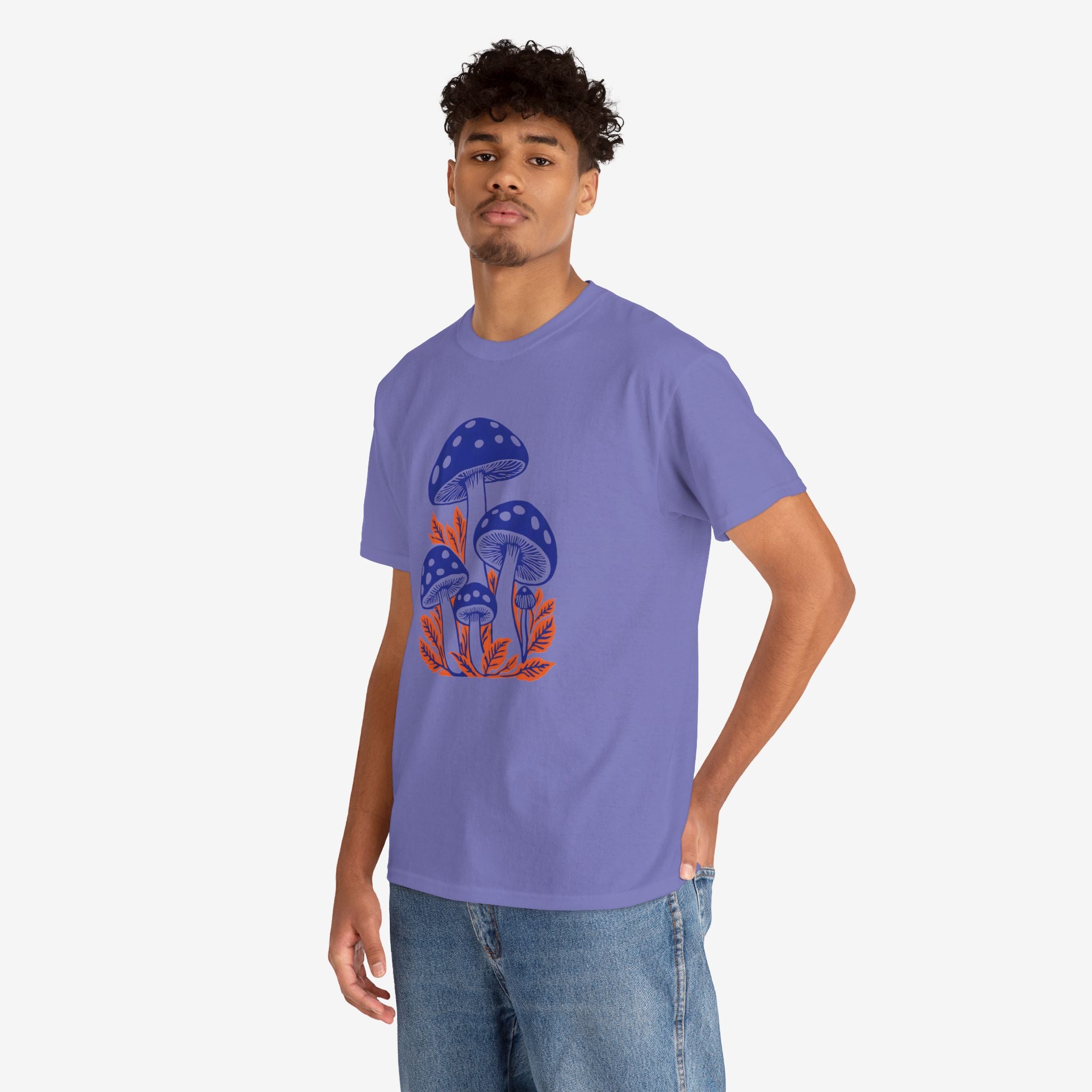 Whimsical Mushroom Unisex Heavy Cotton Tee