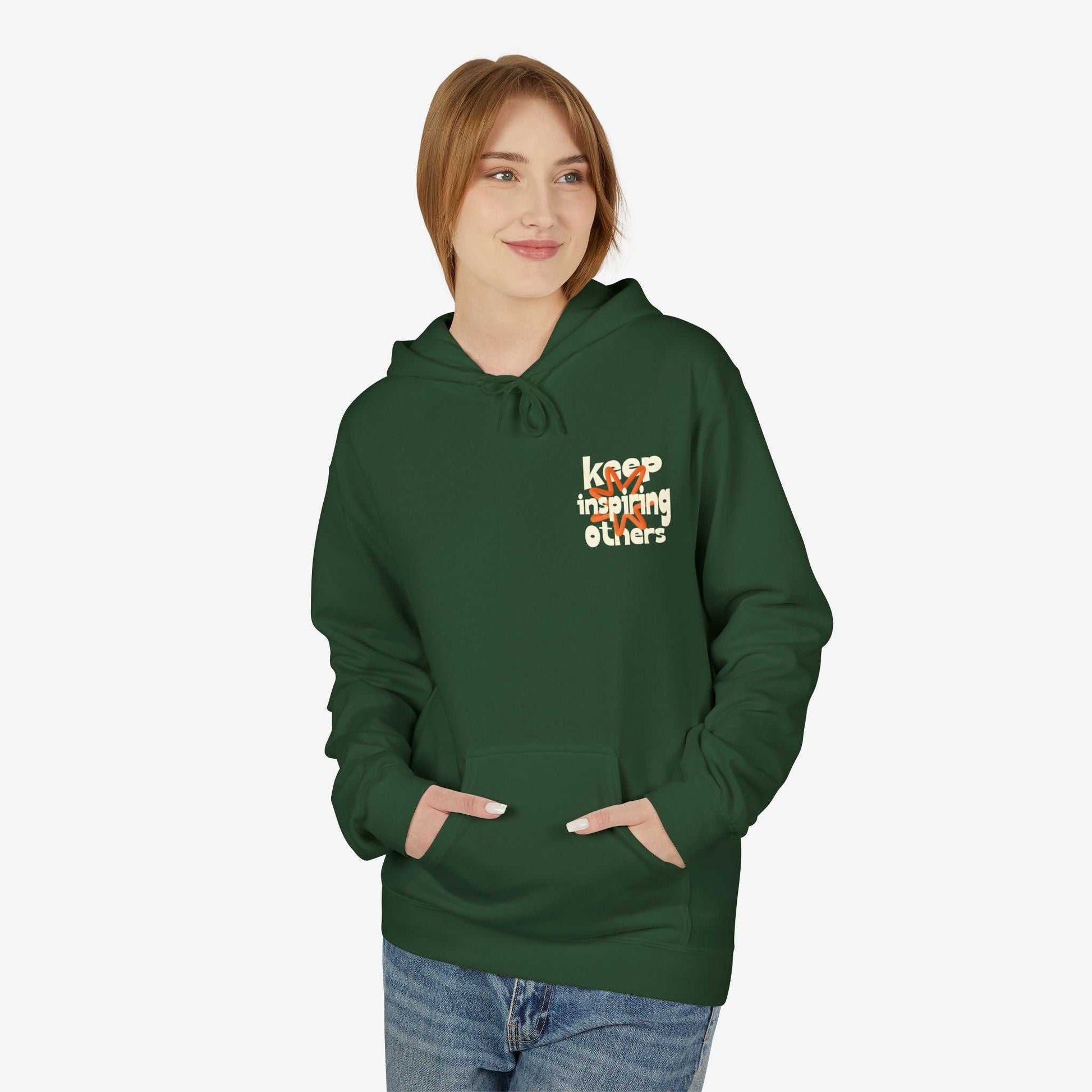 Inspirational Hoodie | Keep Inspiring Others | Unisex Midweight Fleece