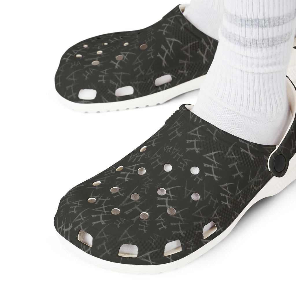 Ha Ha Print Design Clogs