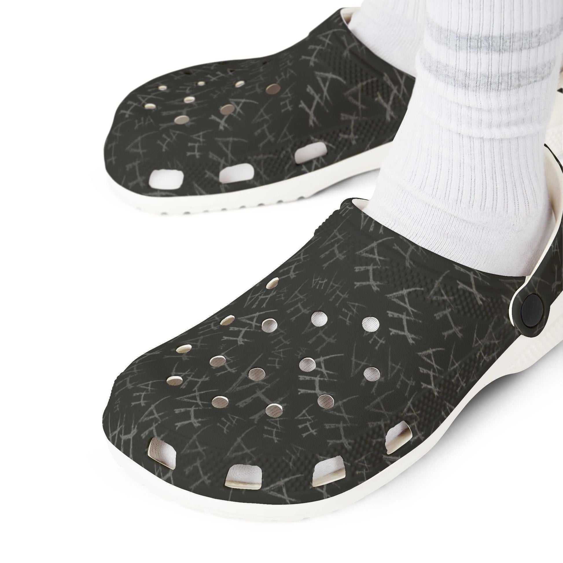 Ha Ha Print Design Clogs