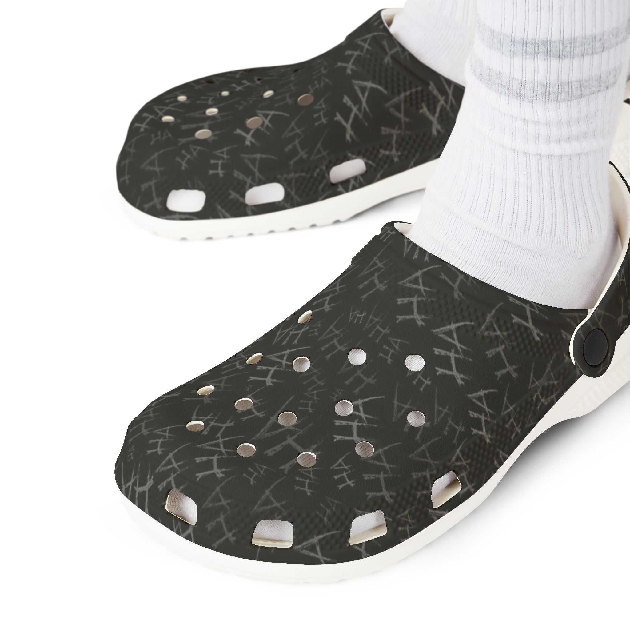 Ha Ha Print Design Clogs