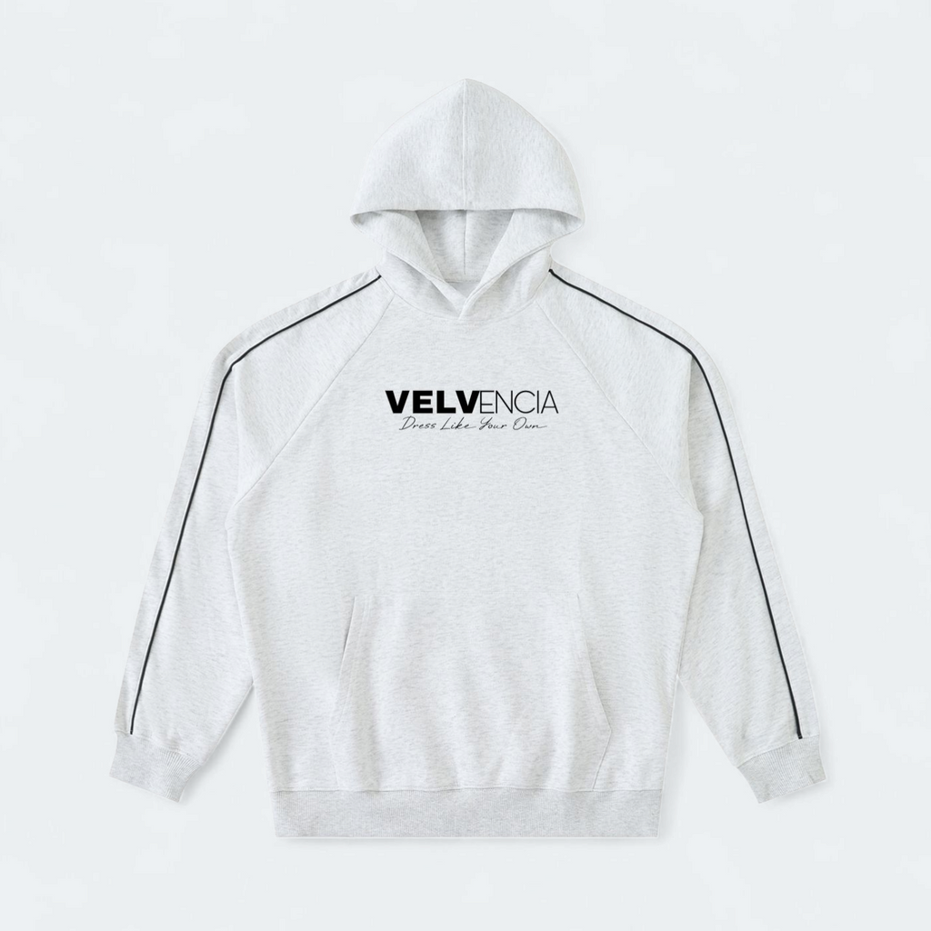 Contrast Piping Raglan Hoodie