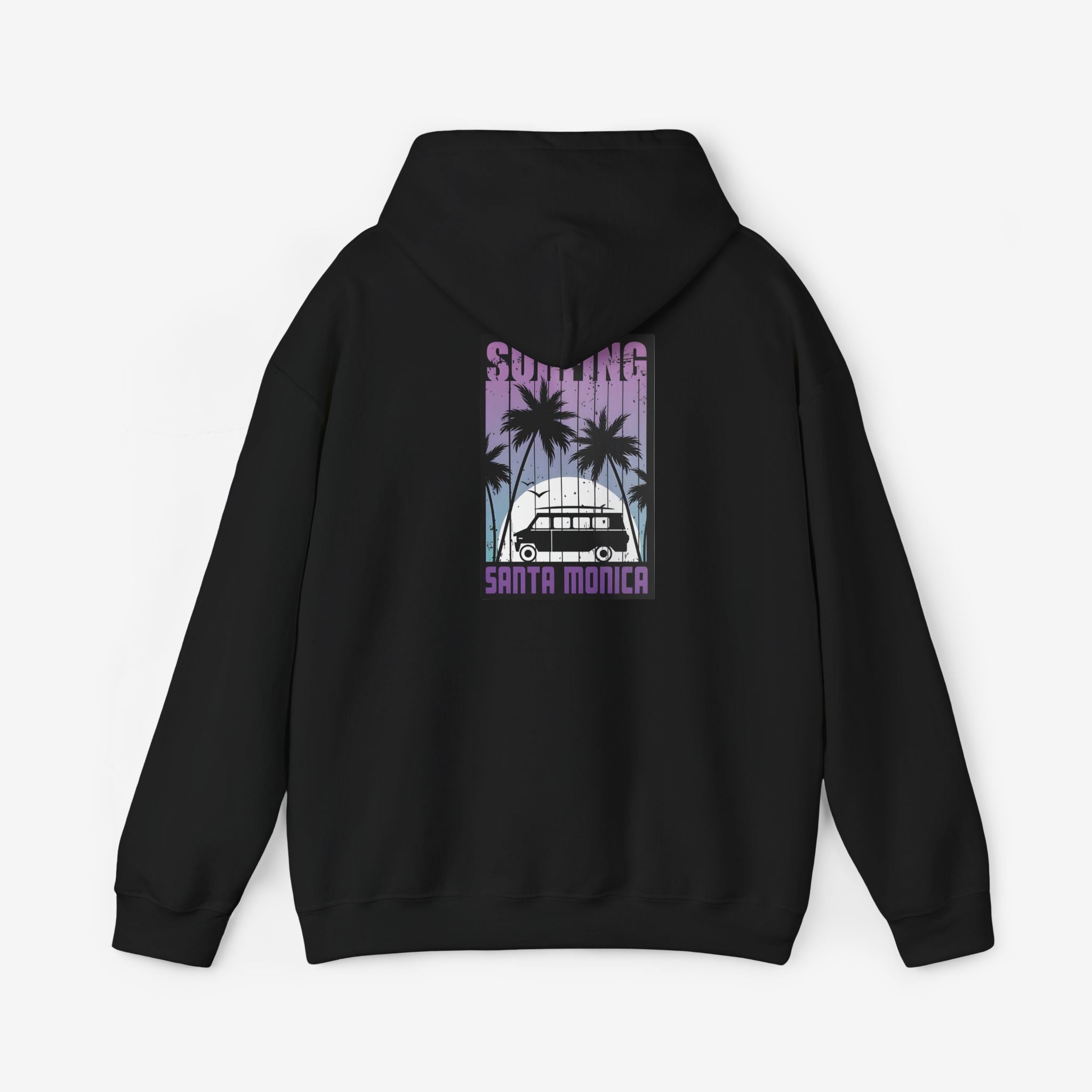Santa Monica Surf Hoodie with Palm Tree Design