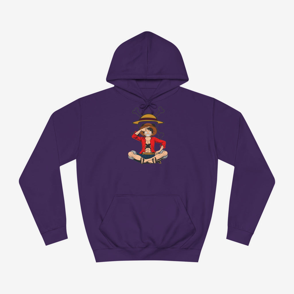 Luffy Custom Hoodie Purple XS 