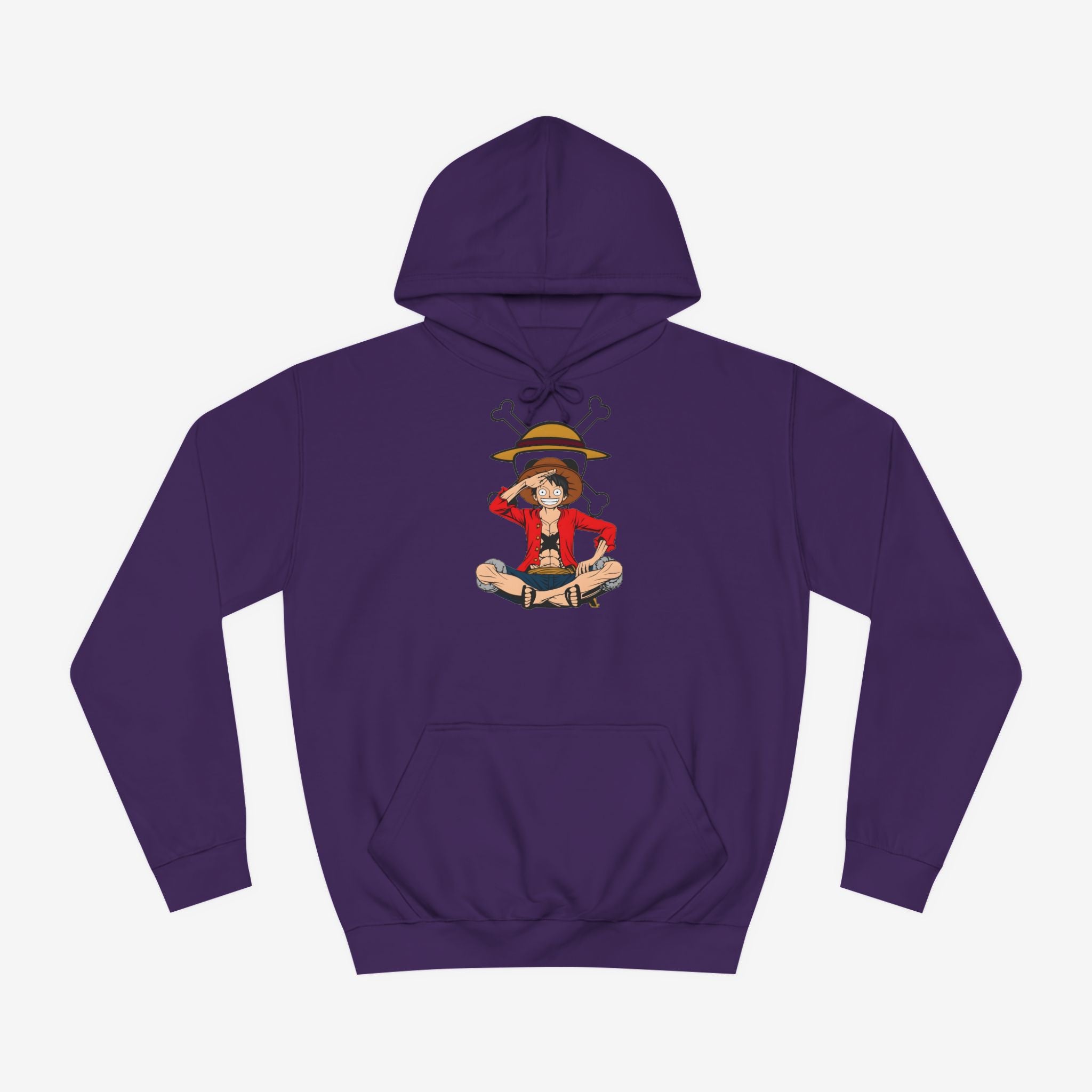 Luffy Custom Hoodie Purple XS 